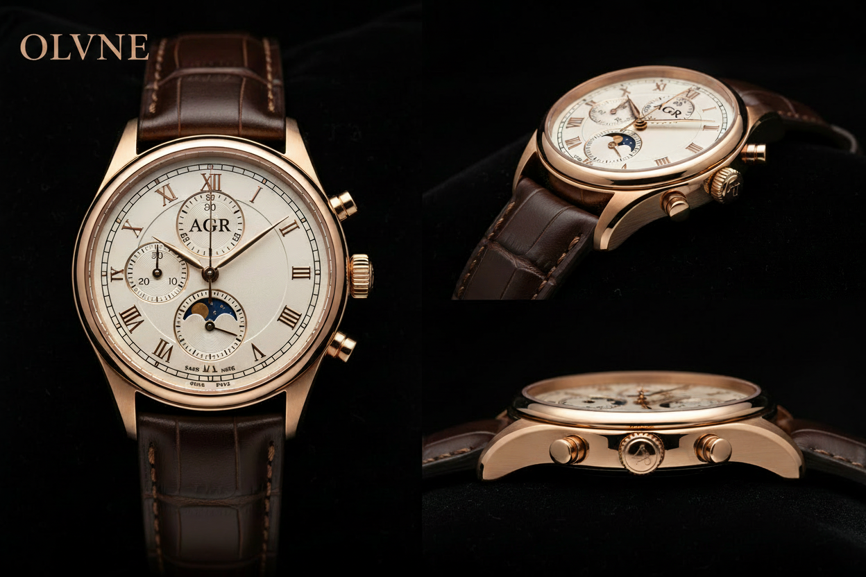 Leonardo - Reloj de cuarzo con correa de piel Luxe