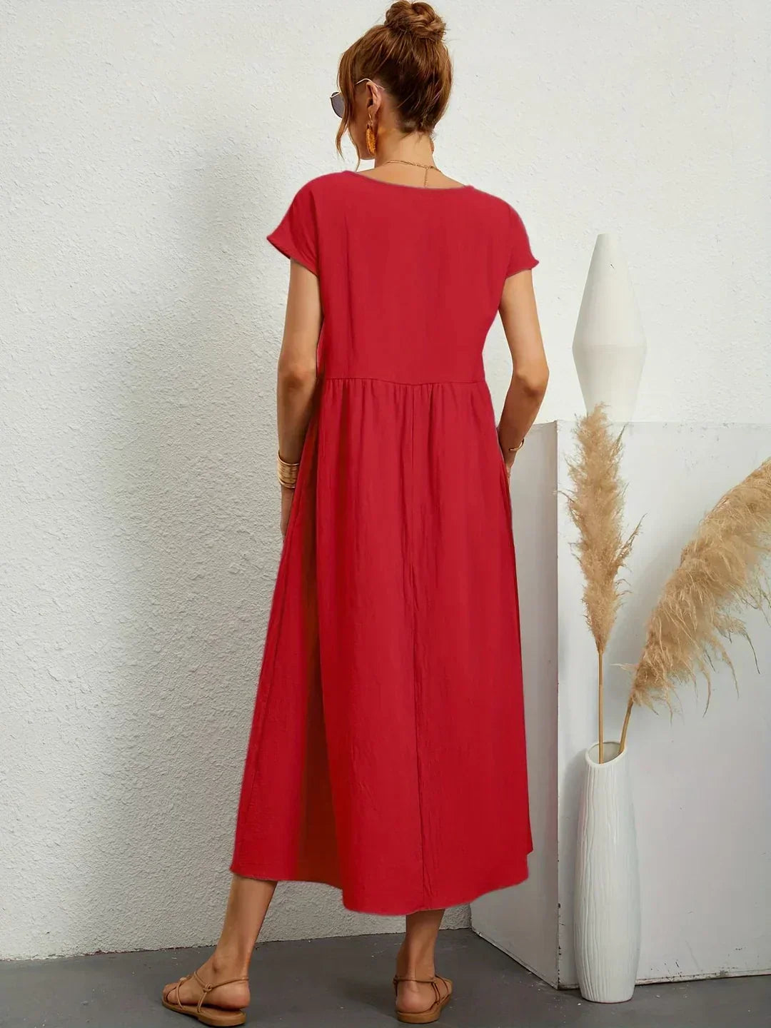 Paula - Vestido midi fluido