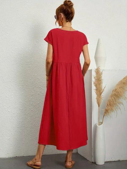 Paula - Vestido midi fluido