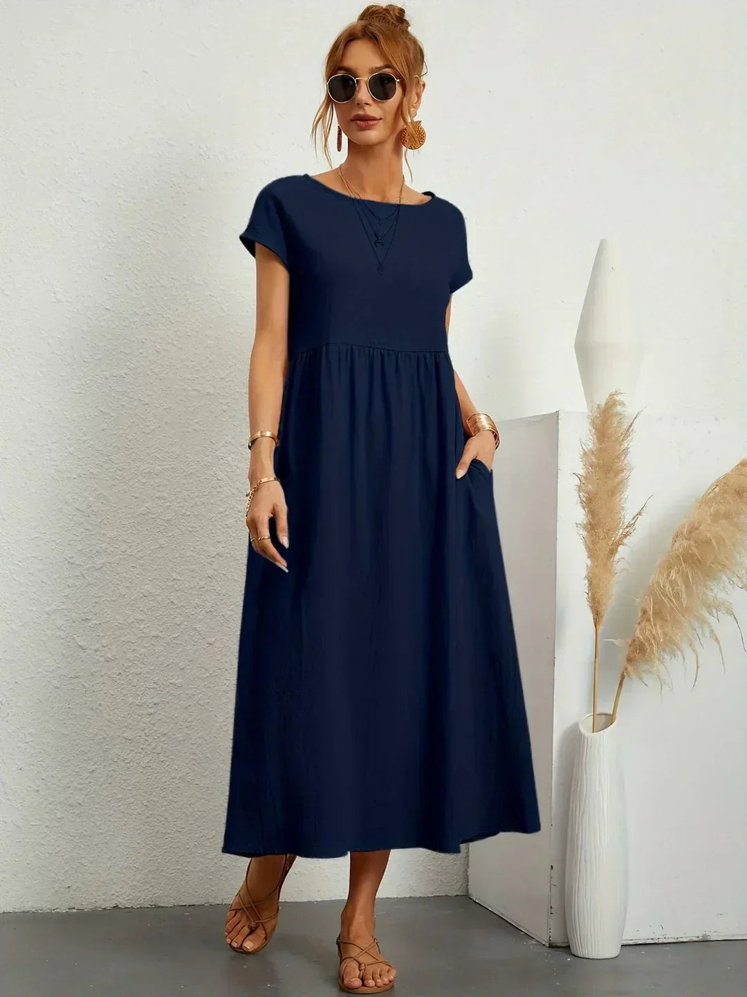 Paula - Vestido midi fluido