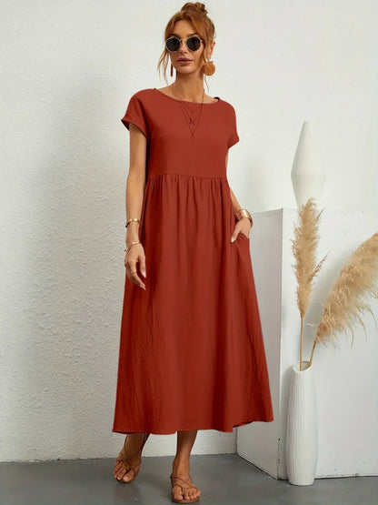 Paula - Vestido midi fluido