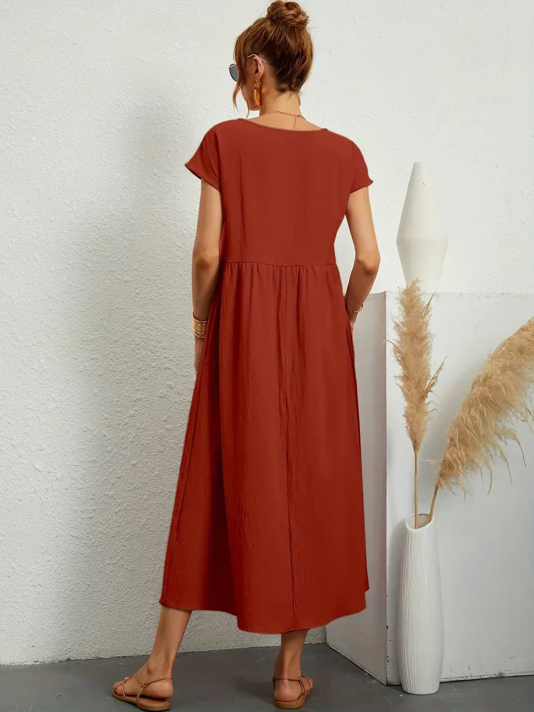 Paula - Vestido midi fluido