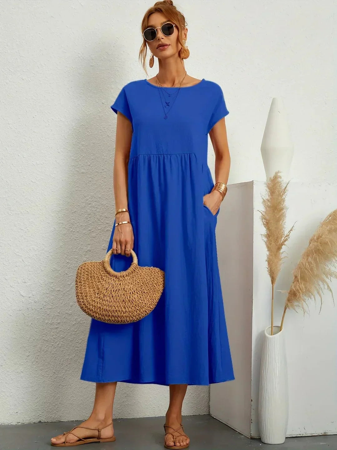 Paula - Vestido midi fluido
