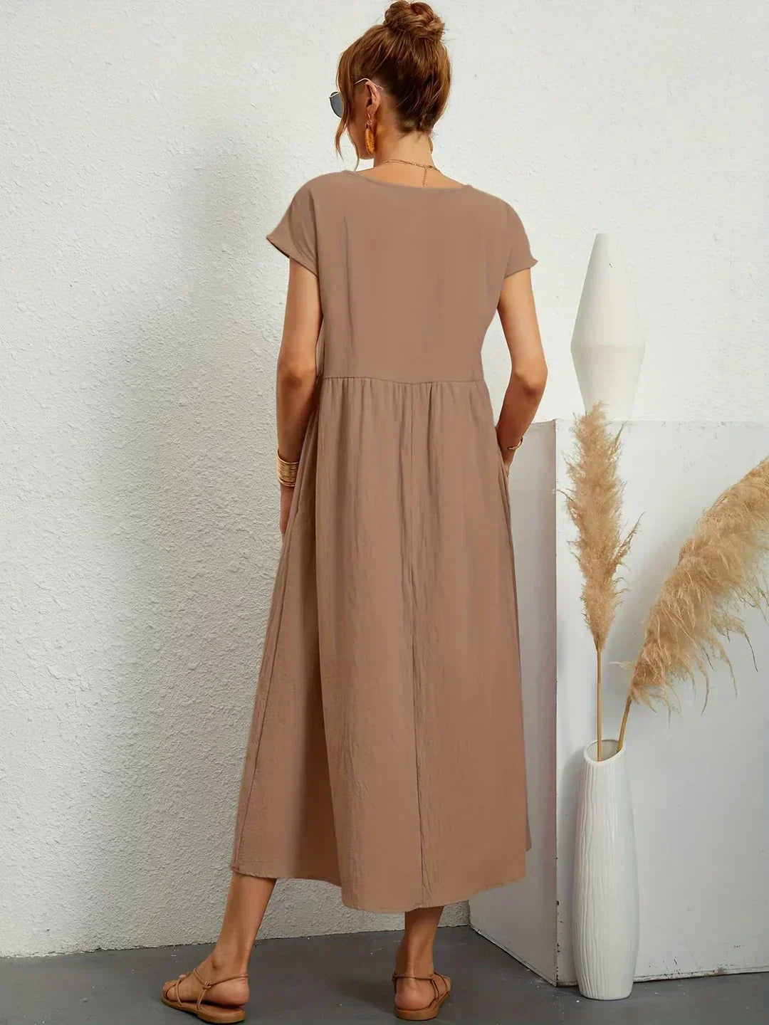 Paula - Vestido midi fluido