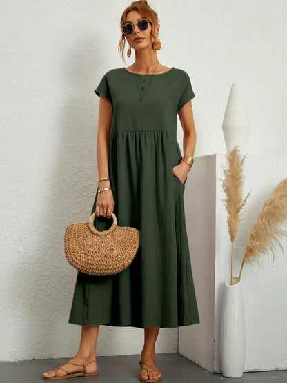 Paula - Vestido midi fluido
