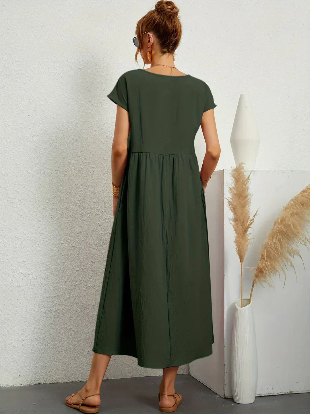 Paula - Vestido midi fluido