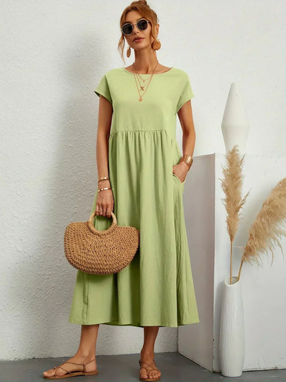 Paula - Vestido midi fluido