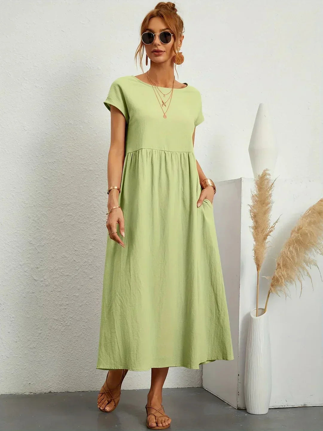 Paula - Vestido midi fluido