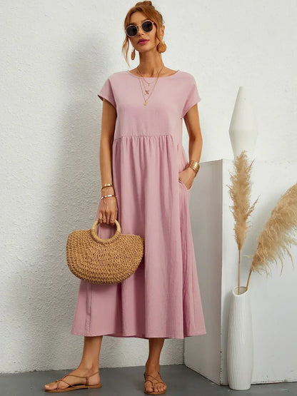 Paula - Vestido midi fluido