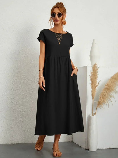 Paula - Vestido midi fluido
