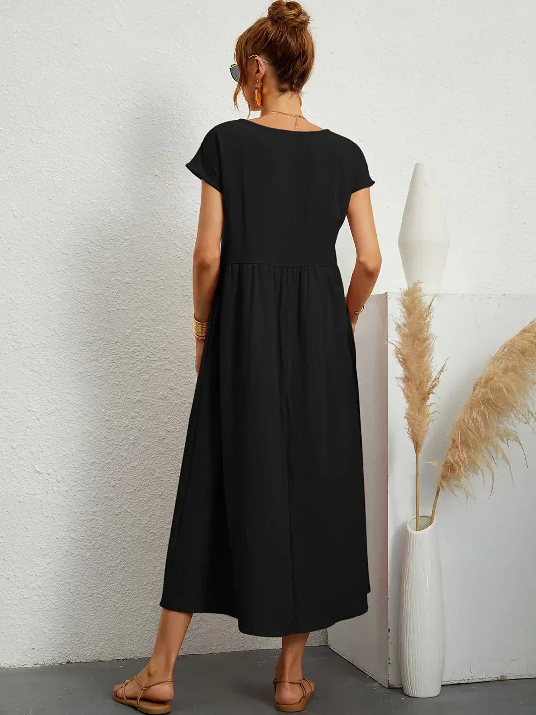 Paula - Vestido midi fluido