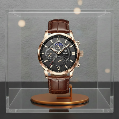 Leonardo - Reloj de cuarzo con correa de piel Luxe