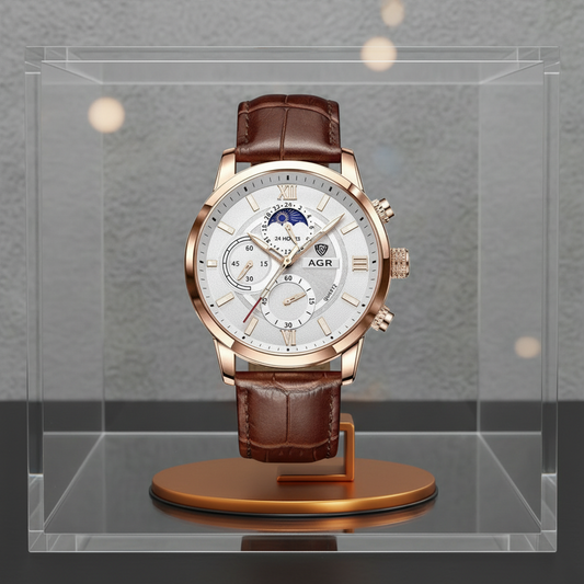 Leonardo - Reloj de cuarzo con correa de piel Luxe