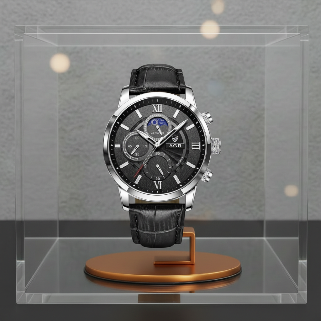 Leonardo - Reloj de cuarzo con correa de piel Luxe