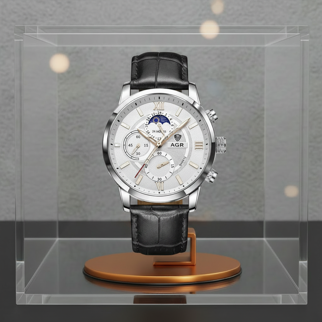 Leonardo - Reloj de cuarzo con correa de piel Luxe
